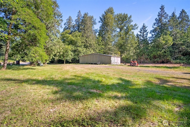 9330 Odell St, Blaine, WA 98230 - view of grassy yard with an outbuilding