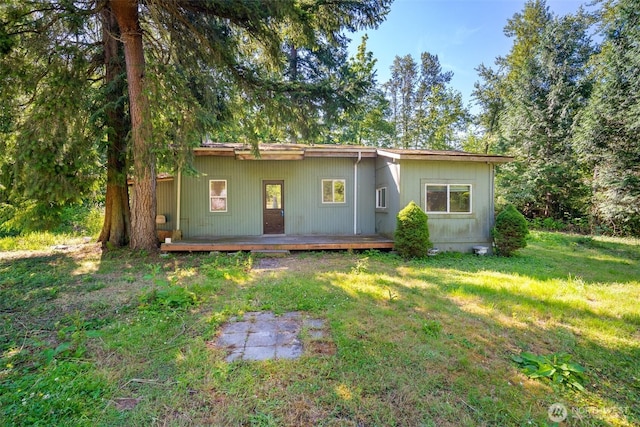 9330 Odell St, Blaine, WA 98230 - view of front of home with a deck and a front lawn