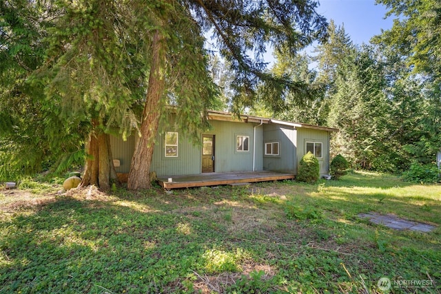 9330 Odell St, Blaine, WA 98230 - back of property featuring a deck and a yard