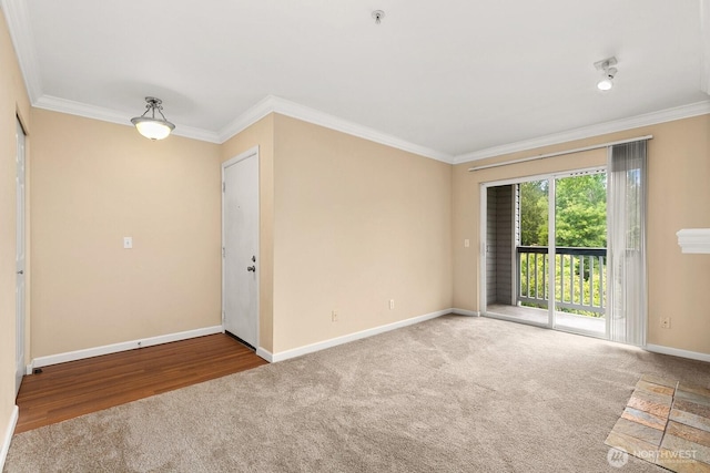 33020 10th Ave SW Unit 301, Federal Way, WA 98023 - carpeted spare room featuring crown molding and fire sprinkler in ceiling