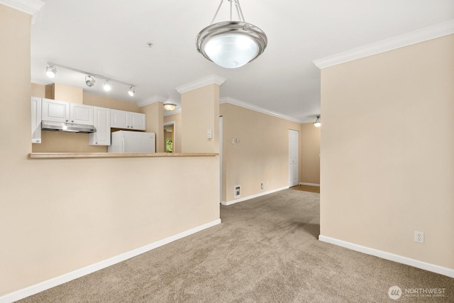33020 10th Ave SW Unit 301, Federal Way, WA 98023 - unfurnished living room with crown molding and carpet