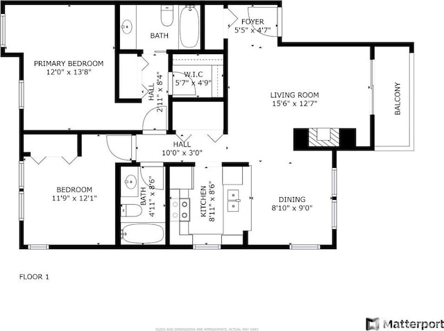 33020 10th Ave SW Unit 301, Federal Way, WA 98023 - view of room layout