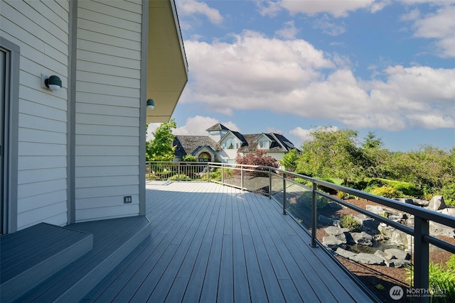 8705 Fenwick Loop SE, Olympia, WA 98513 - wooden deck featuring a residential view