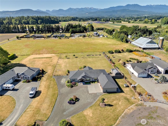 73 Sable Ct, Sequim, WA 98382 - aerial view of sparsely populated area featuring a mountain backdrop