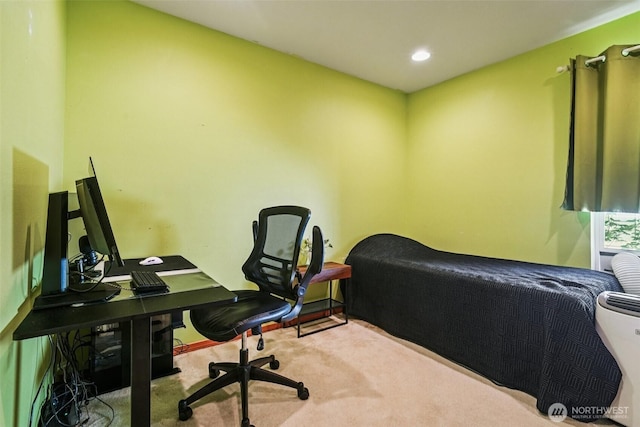 22727 NE 4th Pl Unit 117, Sammamish, WA 98074 - bedroom with carpet, a desk, and recessed lighting