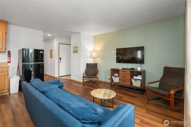 853 Ocean Shores Blvd NW Unit 4, Ocean Shores, WA 98569 - living area with wood finished floors and recessed lighting
