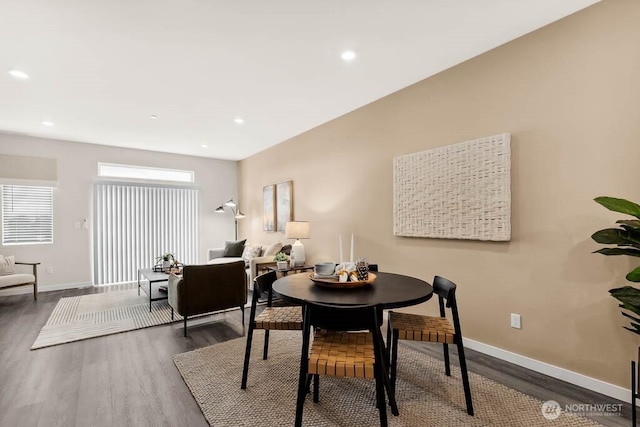 14707 87th Ave SE Unit V4, Snohomish, WA 98296 - dining room featuring wood finished floors and recessed lighting