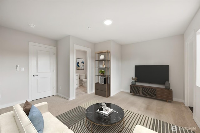 14707 87th Ave SE Unit V6, Snohomish, WA 98296 - living area featuring light colored carpet and recessed lighting