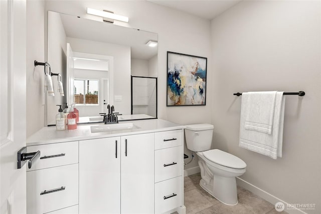 14707 87th Ave SE Unit V6, Snohomish, WA 98296 - bathroom featuring vanity, tile patterned flooring, and a shower