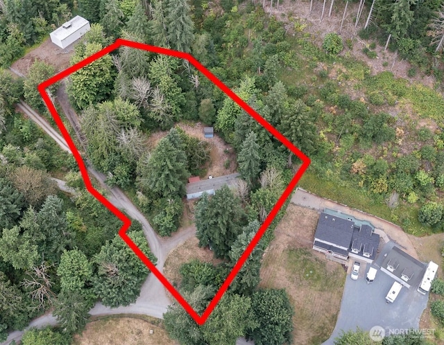 22517 133rd Street Ct E, Orting, WA 98360 - aerial view of property and surrounding area with property boundaries highlighted