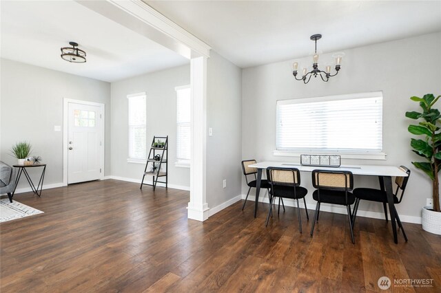 462 G St, Blaine, WA 98230 - dining area with a chandelier and wood finished floors