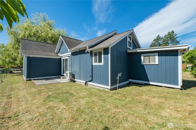 462 G St, Blaine, WA 98230 - view of home's exterior featuring a shingled roof and a cooling unit