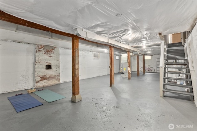743 Broadway E, Seattle, WA 98102 - unfinished basement featuring stairs