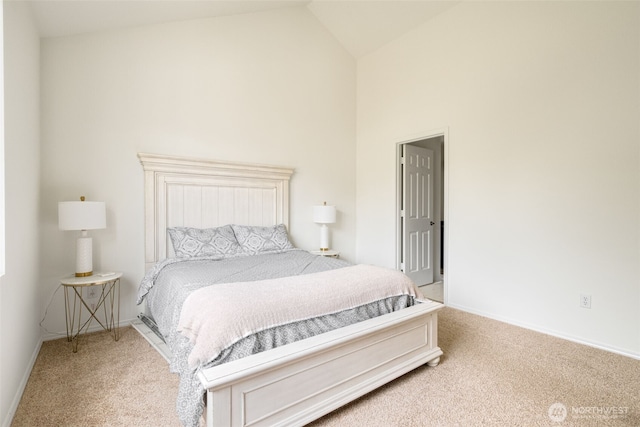 20122 102nd Ave SE, Kent, WA 98031 - bedroom with light carpet and high vaulted ceiling