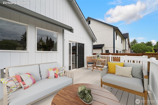20122 102nd Ave SE, Kent, WA 98031 - wooden terrace with an outdoor living space