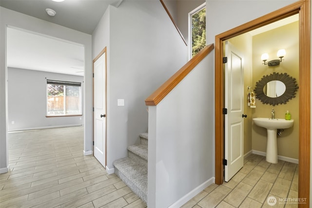 502 182nd St E, Spanaway, WA 98387 - staircase featuring baseboards