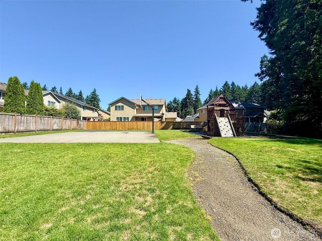 502 182nd St E, Spanaway, WA 98387 - view of yard with a patio area and a residential view