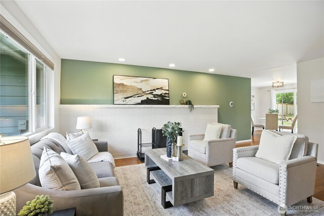 18844 SE 214th St, Renton, WA 98058 - living area with wood finished floors and recessed lighting