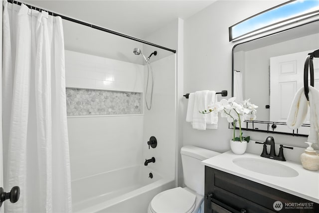 18844 SE 214th St, Renton, WA 98058 - full bathroom with shower / bath combo with shower curtain and vanity