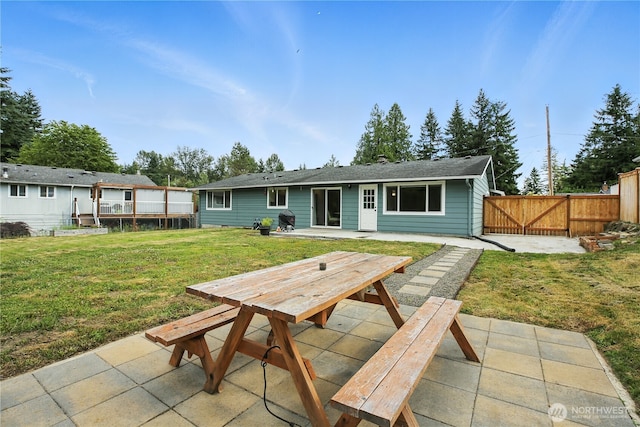 18844 SE 214th St, Renton, WA 98058 - back of house with a patio, a gate, and outdoor dining area