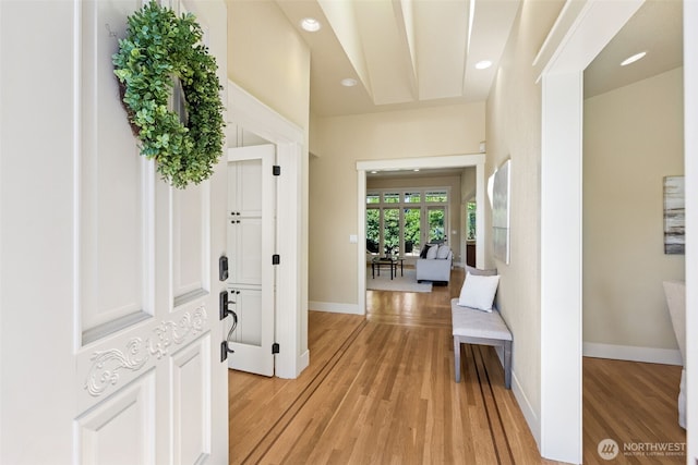 4101 Banbridge Loop SE, Olympia, WA 98501 - foyer featuring light wood finished floors and recessed lighting