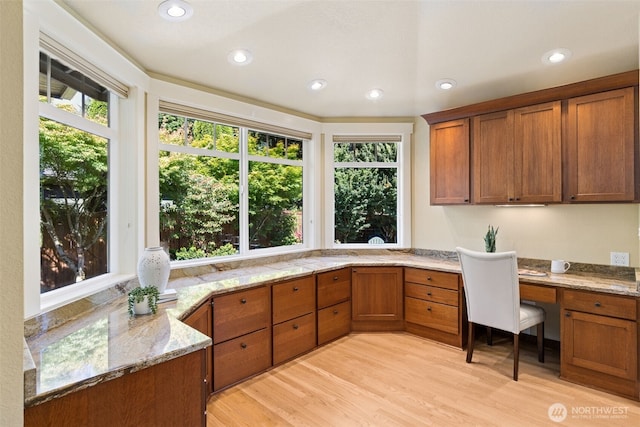 4101 Banbridge Loop SE, Olympia, WA 98501 - unfurnished office featuring built in desk, recessed lighting, and light wood finished floors
