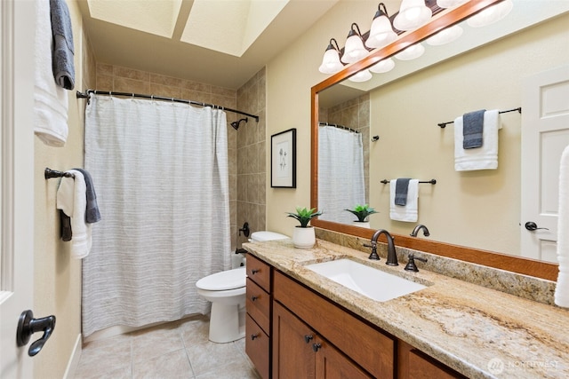4101 Banbridge Loop SE, Olympia, WA 98501 - full bathroom featuring a skylight, vanity, and tile patterned flooring