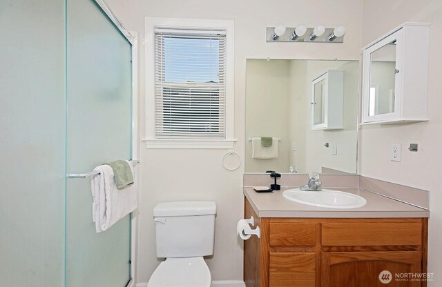 4896 Spinnaker Dr, Freeland, WA 98249 - bathroom featuring vanity and a shower stall