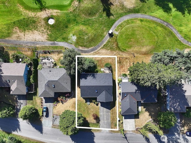4896 Spinnaker Dr, Freeland, WA 98249 - aerial perspective of suburban area featuring property parcel outlined