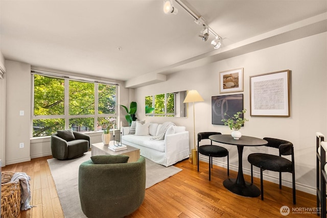 1420 E Pine St Unit E203, Seattle, WA 98122 - living area featuring track lighting and light wood finished floors
