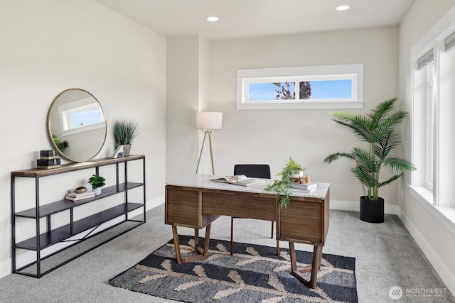 5754 W 26th Crst, Ferndale, WA 98248 - carpeted home office featuring recessed lighting