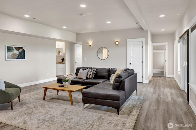 5754 W 26th Crst, Ferndale, WA 98248 - living room with wood finished floors and recessed lighting