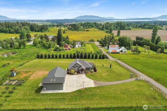 5754 W 26th Crst, Ferndale, WA 98248 - aerial view of sparsely populated area featuring mountains