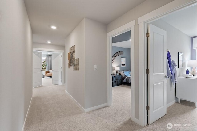 821 SE 12th Pl Unit 31, North Bend, WA 98045 - corridor featuring light carpet and recessed lighting
