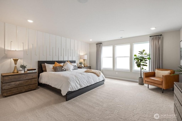 821 SE 12th Pl Unit 31, North Bend, WA 98045 - bedroom with light colored carpet and recessed lighting