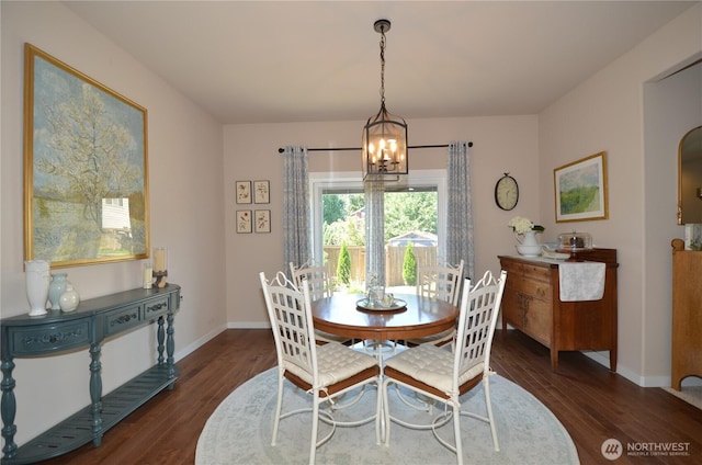 27719 NE 146th Way, Duvall, WA 98019 - dining area with a chandelier and dark wood finished floors