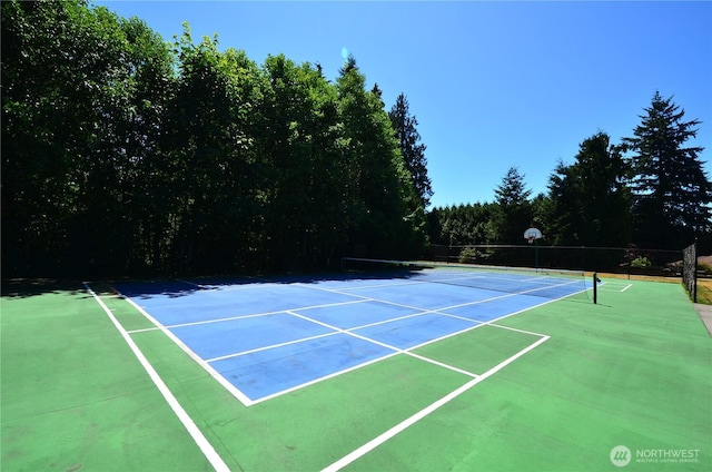 27719 NE 146th Way, Duvall, WA 98019 - view of tennis court with community basketball court and a view of trees