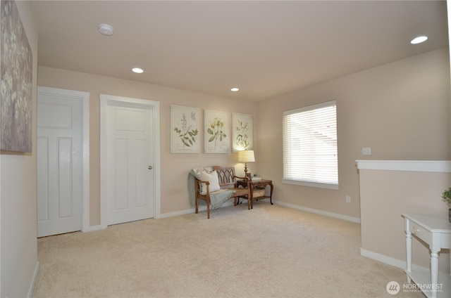 27719 NE 146th Way, Duvall, WA 98019 - living area with carpet floors, an upstairs landing, and recessed lighting