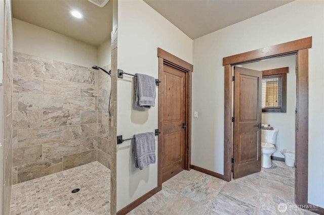 239 Foxridge Ln, Leavenworth, WA 98826 - full bathroom with a tile shower and marble look tiles