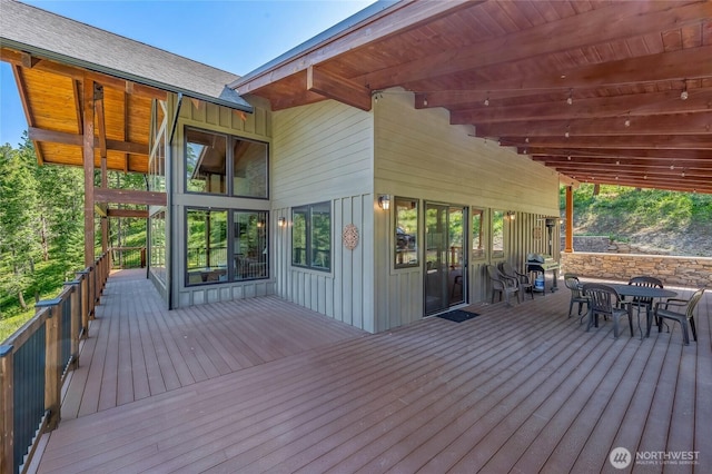 239 Foxridge Ln, Leavenworth, WA 98826 - deck featuring outdoor dining space and area for grilling