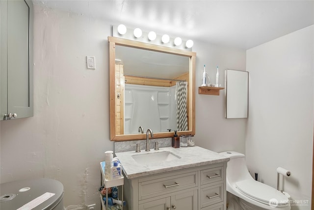 13990 Brae Burn Rd, Leavenworth, WA 98826 - full bathroom with vanity and a shower with shower curtain