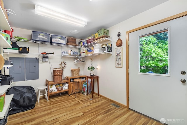 2115 Chiwawa Ct, Leavenworth, WA 98826 - misc room with light wood finished floors and electric panel