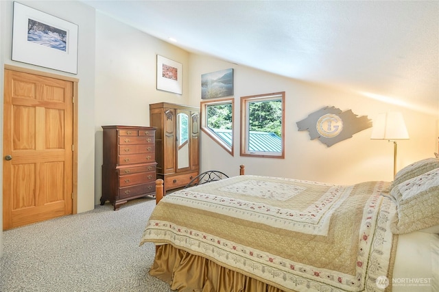 2115 Chiwawa Ct, Leavenworth, WA 98826 - bedroom with vaulted ceiling and carpet floors