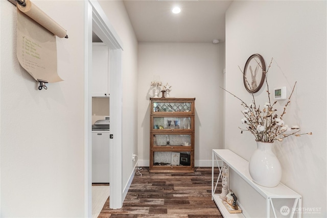 10 Coyote Rd, Montesano, WA 98563 - hall featuring dark wood finished floors and recessed lighting