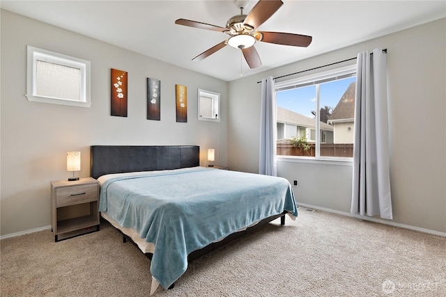 17915 25th Ave E, Tacoma, WA 98445 - bedroom featuring carpet flooring and a ceiling fan