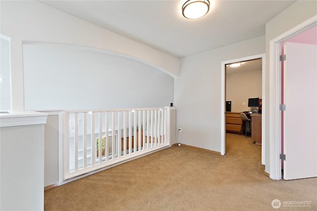17915 25th Ave E, Tacoma, WA 98445 - corridor featuring light carpet, an office area, and arched walkways