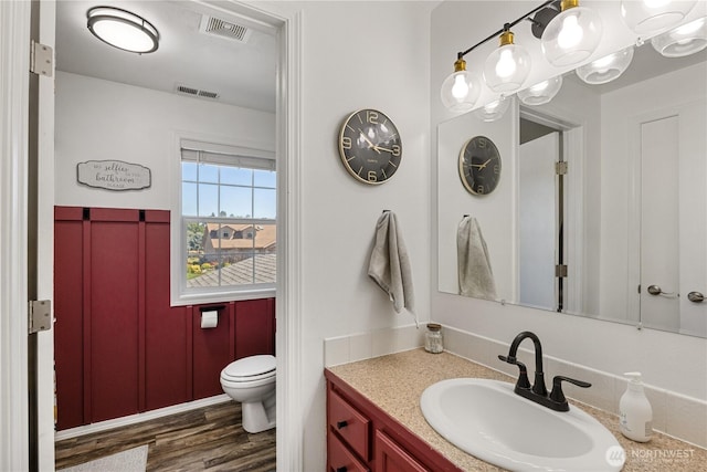 11389 Thompson Rd NE, Moses Lake, WA 98837 - bathroom with vanity and wood finished floors