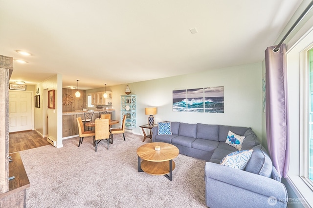 210 26th St NW Unit 428, Long Beach, WA 98631 - living area featuring carpet flooring and baseboards