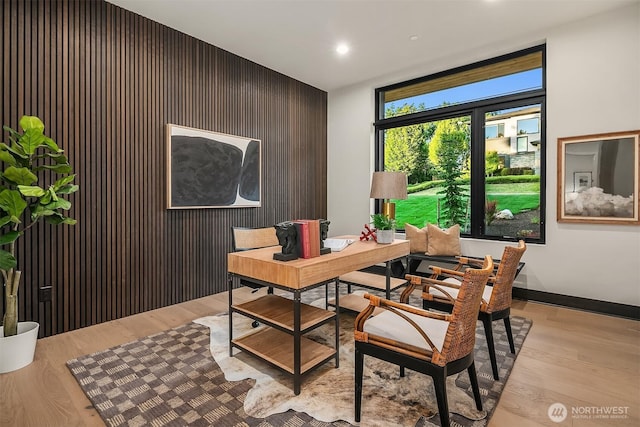 4719 86th Ave SE, Mercer Island, WA 98040 - office with light wood finished floors and recessed lighting