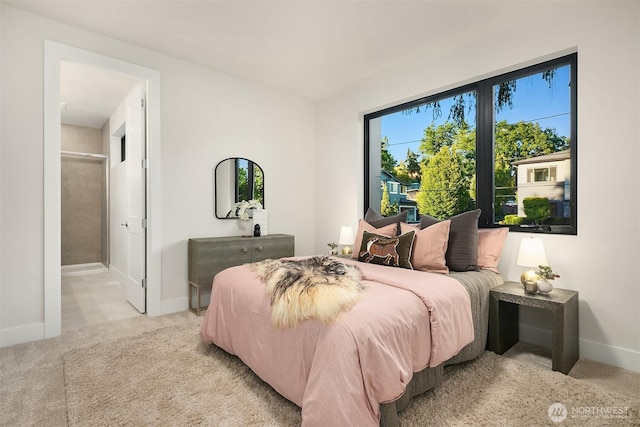4719 86th Ave SE, Mercer Island, WA 98040 - bedroom featuring light colored carpet and ensuite bath